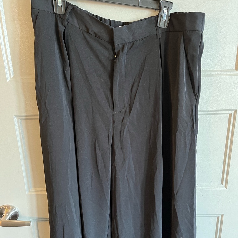 Black Wide Leg Trousers Size XXL